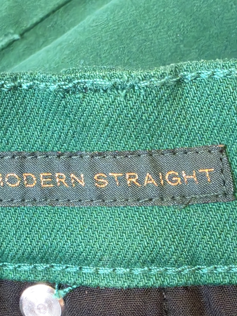 Lauren Ralph Lauren Modern Straight Jeans 10P Green Denim Preppy School Classic - Picture 10 of 11